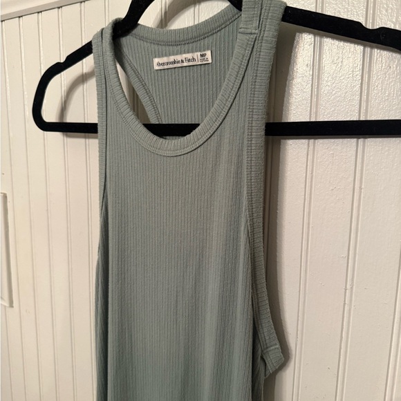 Abercrombie and Fitch Racerback Sage Green Medium Petite Midi dress w/ slits - Picture 2 of 5